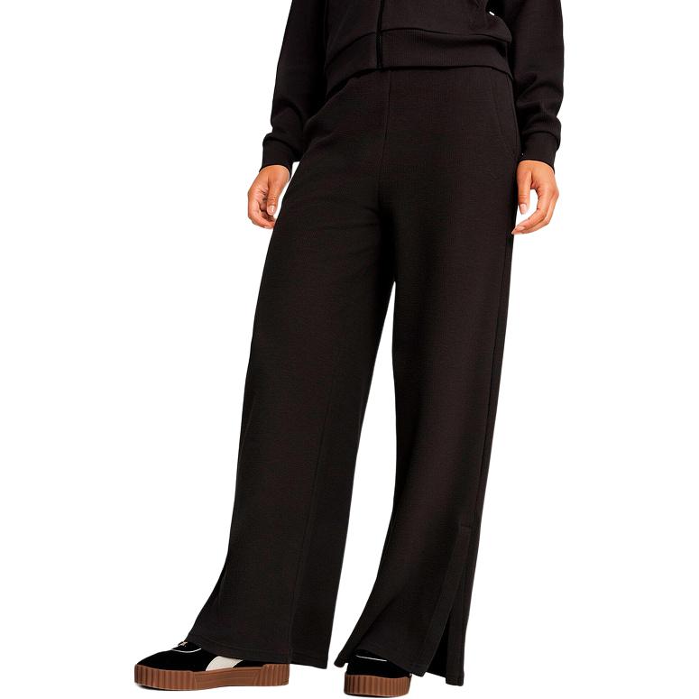 Puma Fashionable Breathable Comfortable Versatile Knitted Sports Pants Women Bottoms Black 687717-01