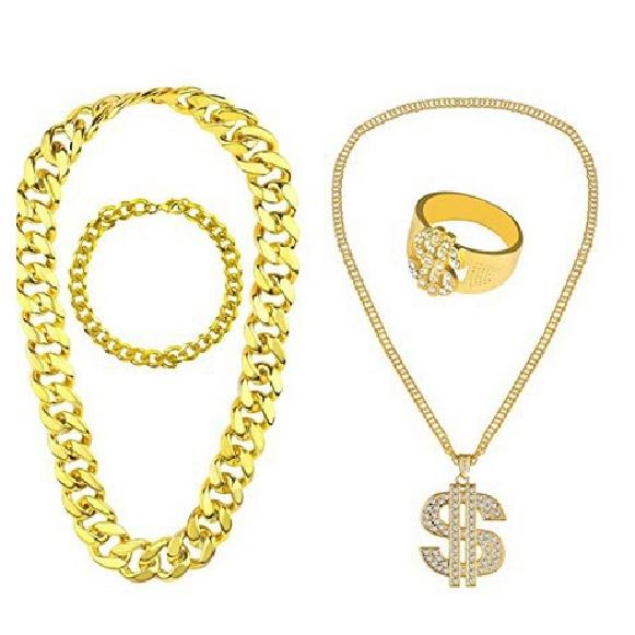 Disco Party DISCO Letter Non-Fading Necklace, Personalized Hip-Hop Alloy Snake Bone Chain Jewelry Ring