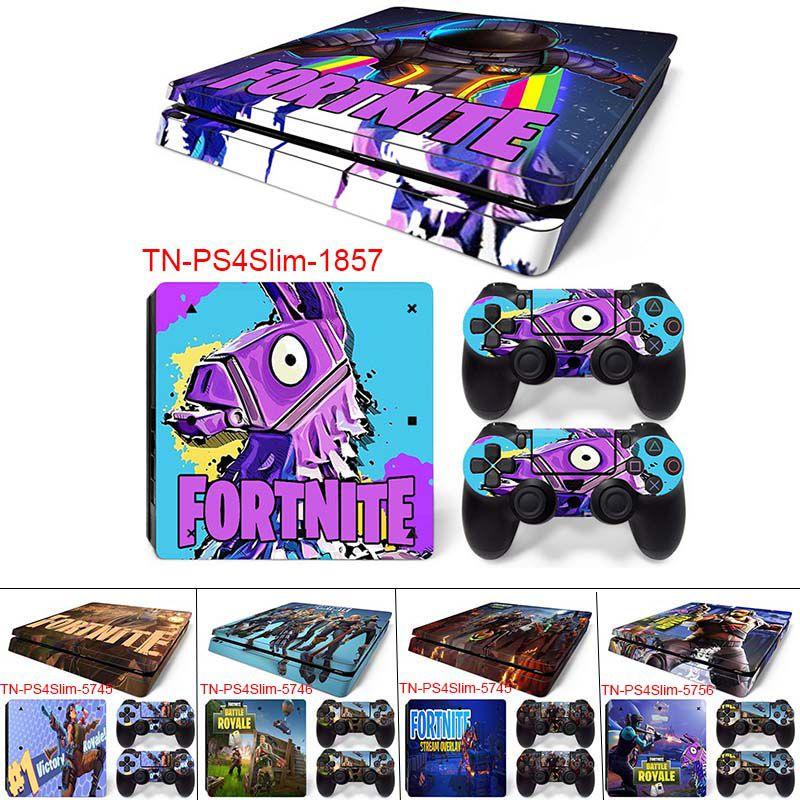 Console Slim Ps4 Skin Decal Vinal Sticker  2 Controller Set Skins