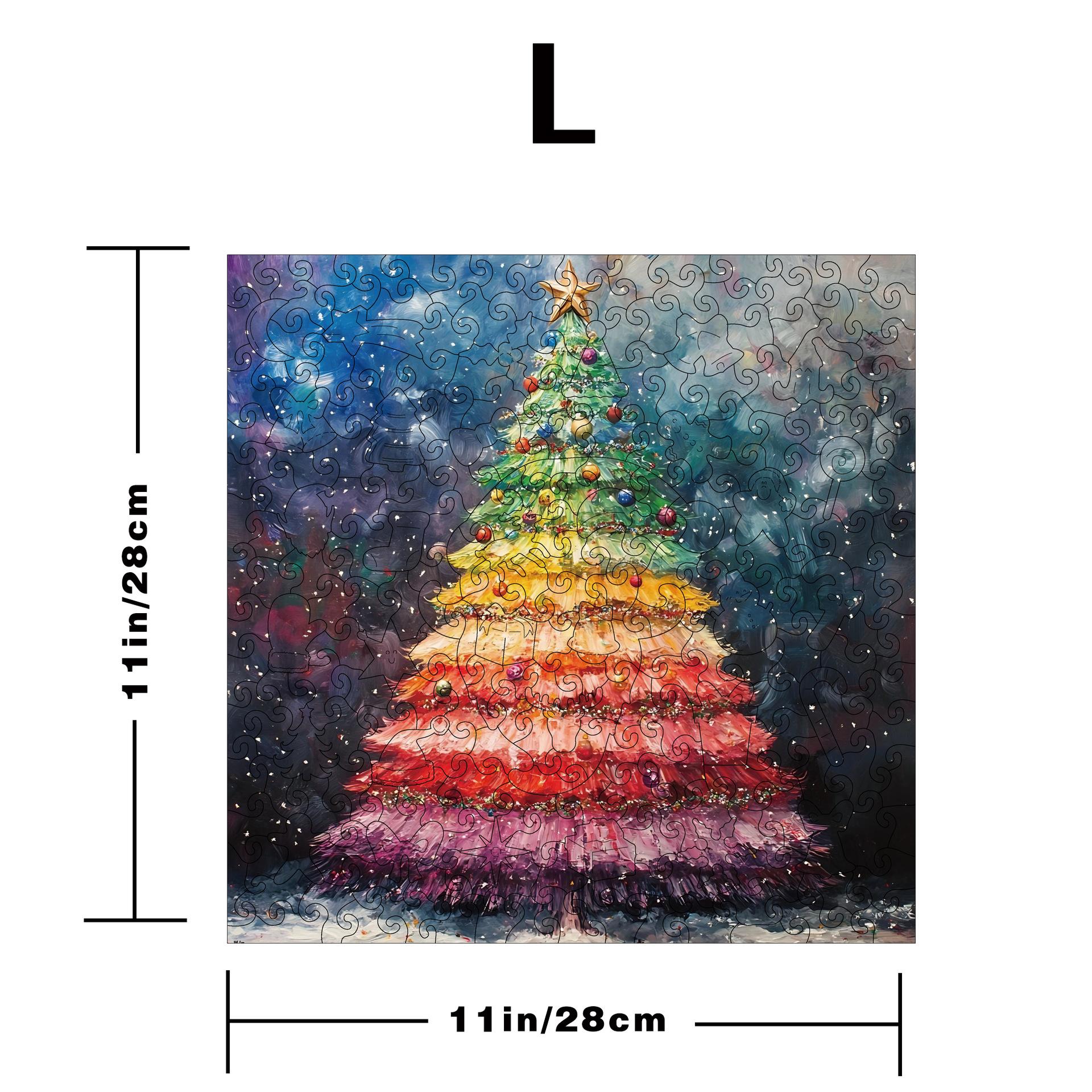 Christmas Tree Puzzle Wooden Special-Shaped Splicing Toy Piggy Bank Puzzle Decompression Puzzle