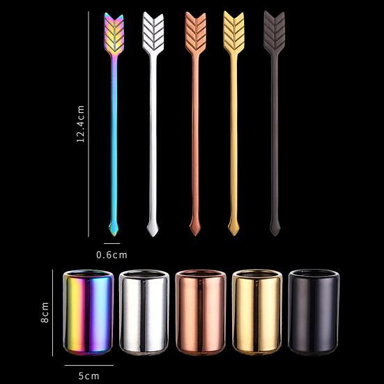 1 Set Stirring Rods Anti-rust Washable Stable Sturdy Stainless Steel Mixing