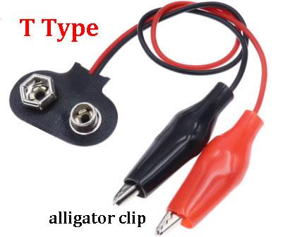 9V Battery Connector Power Clips DC Jack Male Female Alligator Snap Adapter Wire Holder Cable With PH2.0/XH2.54 wire