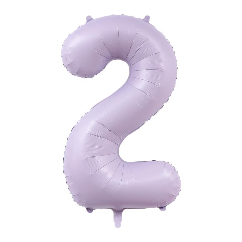 1Pcs Light Purple 40inch Number Balloon Set Large Colorful Cream Number Foil Balloon Baby Shower Birthday Party Christmas Deco