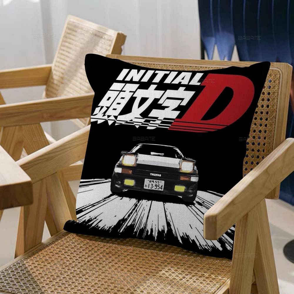 Anime IInitial D Pillow Cushion Cover Pillowcase Living Room Sofa Home Decor Customized