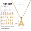 Women's Stainless Steel Necklace: 26 English Letter Pendant - European & American Fashion Jewelry