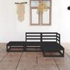 Day and Night - Day and Night Garden Furniture Set 4 Pieces Black Solid Pine Wood
