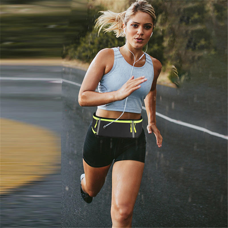 Smukły Pas do Biegania Saszetka Biodrowa Damska Męska Lekki Uchwyt na Pieniądze Telefon Torba na Pas do Pieszych Wędrówek Roweru Treningu