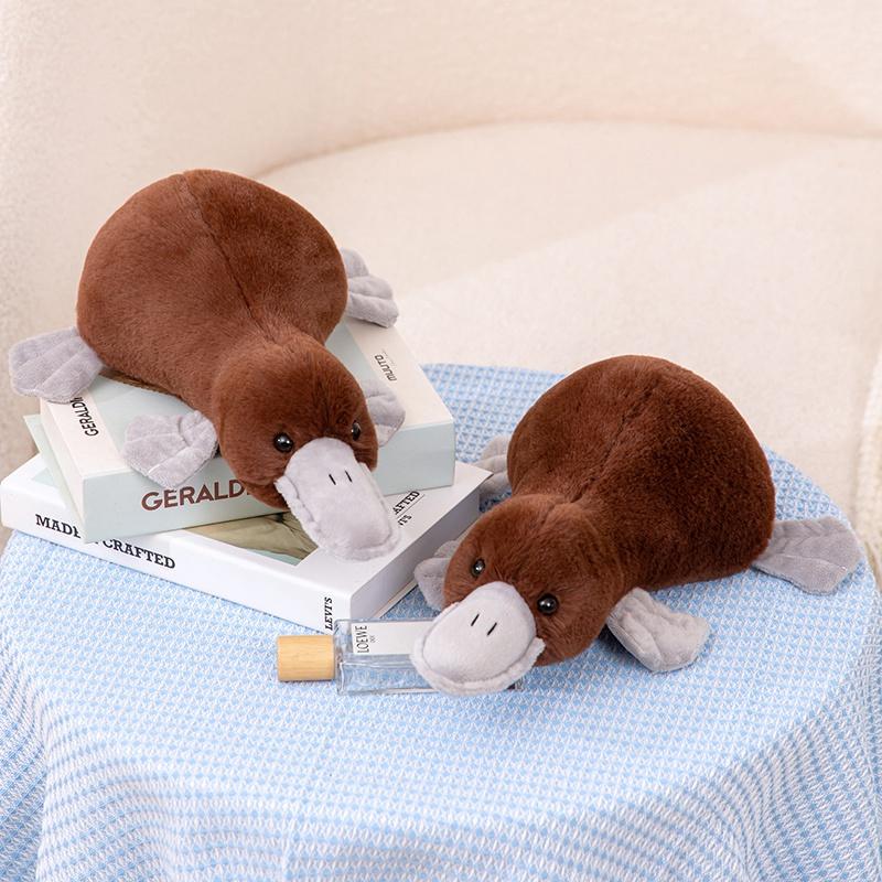 Kawaii Platypus Plush Toy Simulation Stuffed Animal Soft Pillow Cartoon Home Decor Kids Birthday Gift Prone Posture Doll