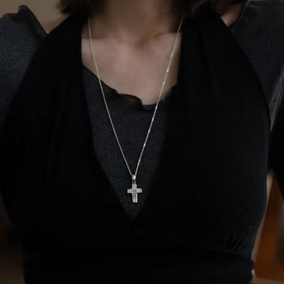 Silver925 Cross Mother of Pearl Long Necklace