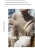 Women's Heavyweight Pure Wool High Neck Sweater - Long Sleeve Cashmere Knit, Perfect for Autumn and Winter