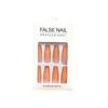 Gradient Orange Trapezoid Press-On Nails In Gentle Ballet Style