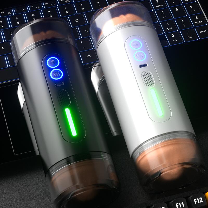 Vibrating Male Masturbator Realistic Textured Pocket Pussy Mens Stroker Blowjob Machine for Penis Training