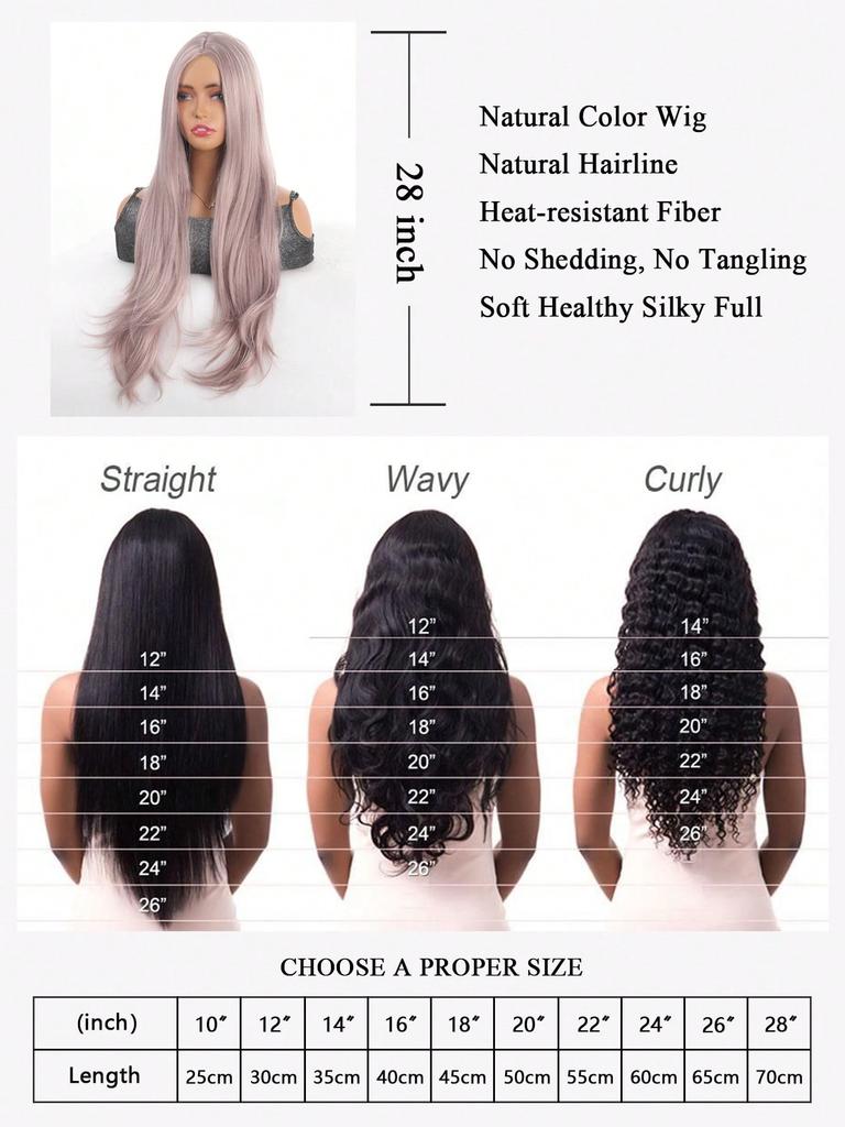 Damernas Vardagliga Cosplay Fest Musikfestival Micro Roll Grå Rosa 28tum Semester Långt Hår Använder En Naturlig Mjuk Syntetisk Lockig Peruk