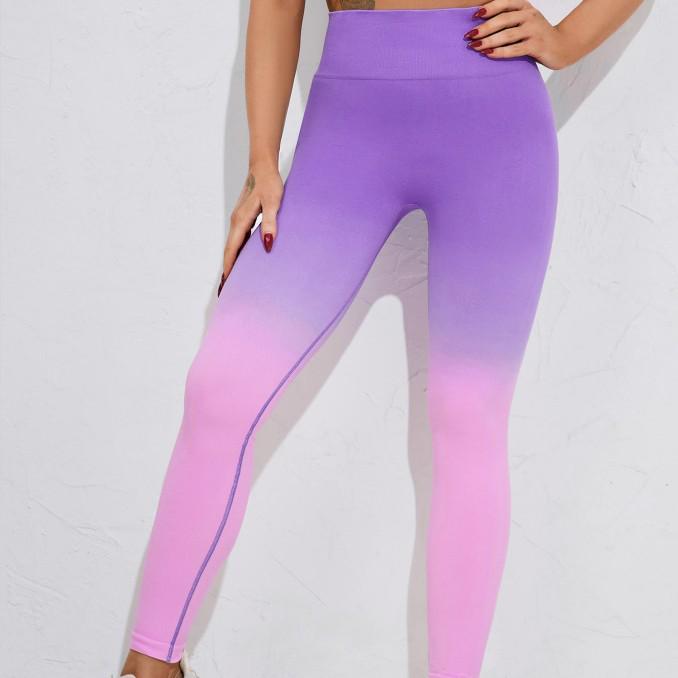 Peach Lift High-Waist Gradient Yoga Pants - Quick-Dry & Breathable for Spring Gym Training