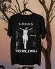 Rare Crass Yes Sir, I Will Cotton Black Men T- Shirt S To 5XL Gift Fans BE184...