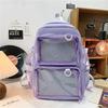 Rucsac Ita Kawaii Fereastră Transparentă Geantă Școlară Capacitate Mare Rucsac pentru Afișare Pini Anime Y2K JK Geantă de Călătorie pentru Fete