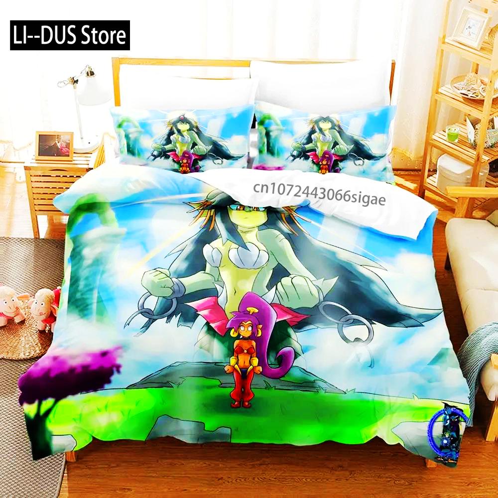 Shantae Half-Genie Hero Adult Boys Bedding Single Twin Full Queen King Size Duvet Cover Set Bedroom Anime 2023