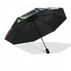 1pc Demon Slayer Tanjiro Kamado Automatic Folding Outdoor Umbrella - Portable 3-Fold Design with 8-Rib Iron Frame for Outdoor Use, Perfect Gift f