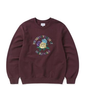 Thisisneverthat Roses Crewneck Burgundy