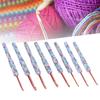 8pcs Crochet Hooks Ergonomic Design Comfortable Handle Easy Identification Compact Portable Knitting Supplies