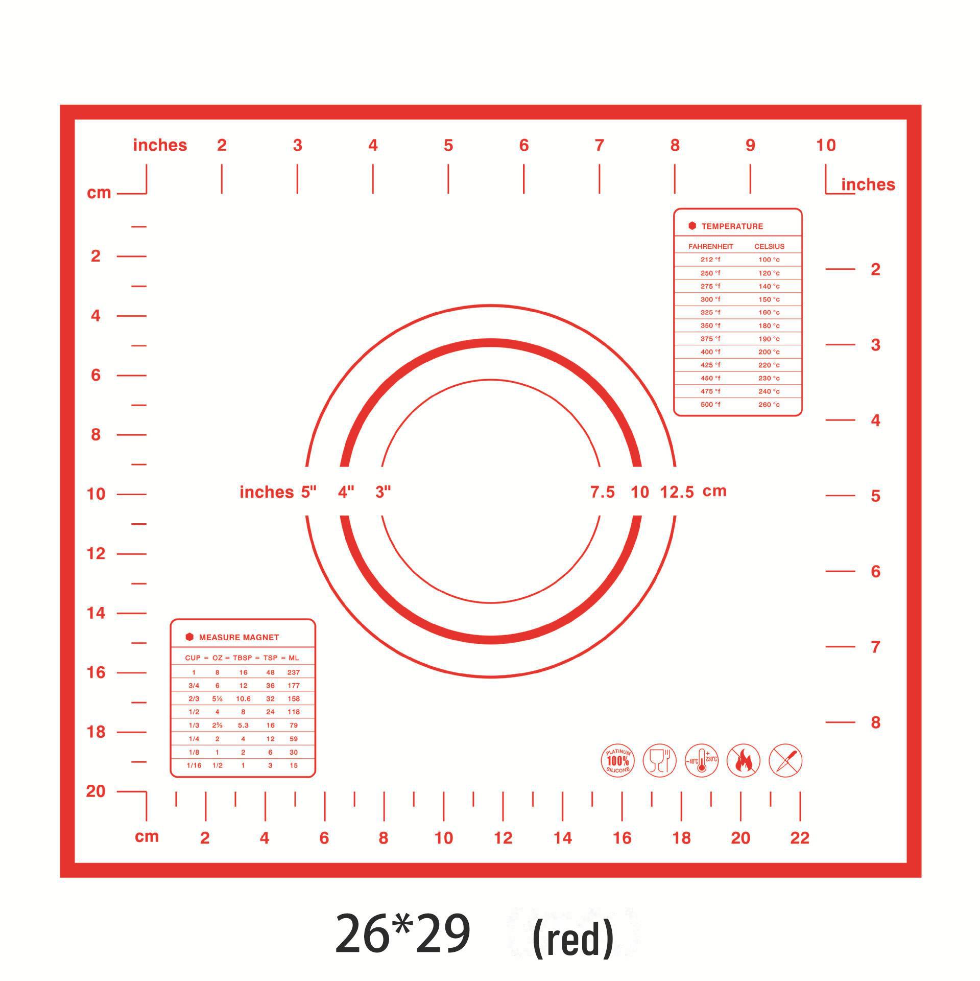 

Великий силіконовий килимок для замішування та розкачування 70x50 см, термостійкий антипригарний інструмент для випічки та килимок для тіста 30*40cm