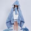 Cute Shark/Bat Air Conditioned Coral Fleece Nap Robe Shoulder Shawl Style Home Clothes Comfortable Soft Material Autumn Season