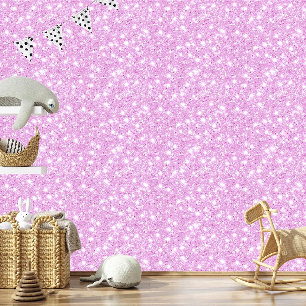 Lavender and white glitter wallpaper for living room and bedroom 50x1000