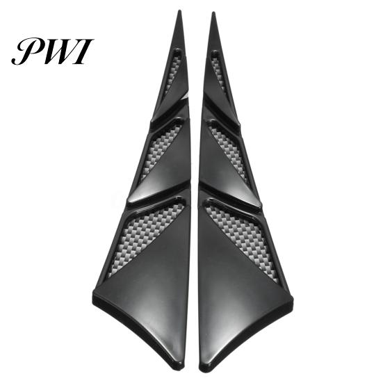 Stickers 1 Pair Vent Sticker Self-adhesive Wear-resistant ABS Hood Auto Side Outlet for Car Fender