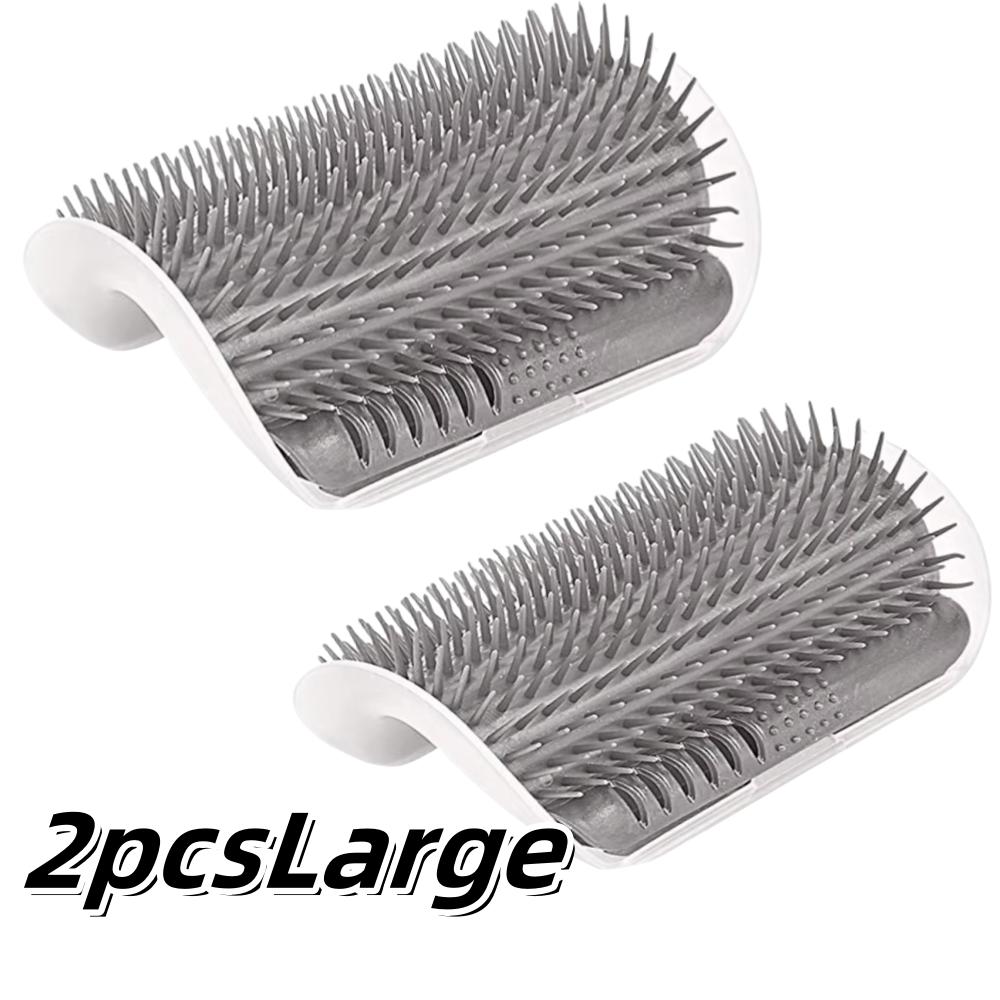 Cat Corner Scratcher Self Groomer with Catnip,1/ 2 Pack Softer Cat Face Scratchers Wall Corner Grooming Massage Combs