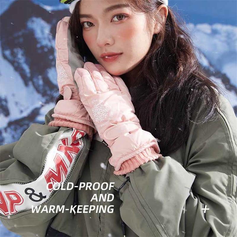 Winter Thermal Touch Screen Gloves Skiing Cycling Outdoor Sports Waterproof Windproof Thick Fleece Lined Gloves Couple Men Women