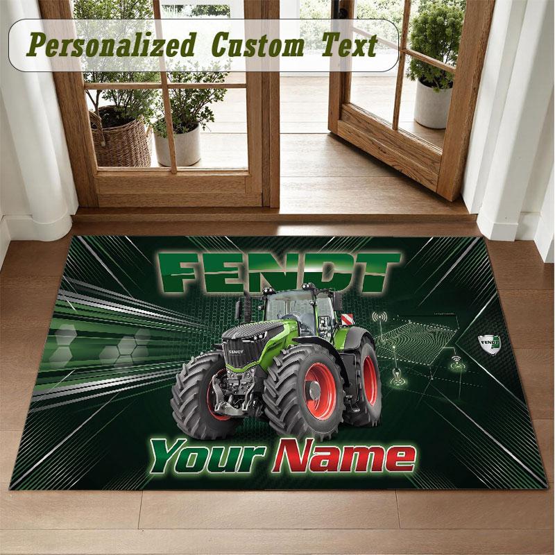 Crystal Velvet Square Rug Custom NameFendt Pattern Non Slip Home Floor Decor Rug
