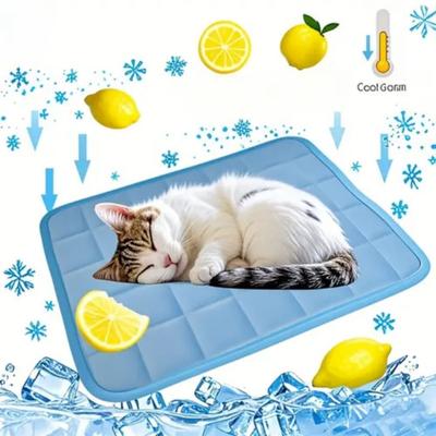Breathable Mesh Cooling Pad for Cats and Dogs - Summer Ice Slippery Fabric, Rectangular Pet Bed To Keep Pets Cool and Comfortable, Dog Cooling Pad