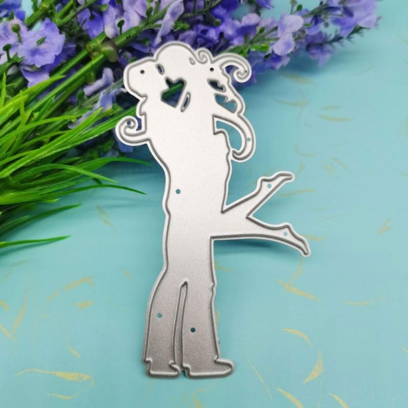 Couple Hug Metal Cutting Dies DIY Craft Carbon Steel Embossing Template Stencil Scrapbooking for Card Die Cuts Mold