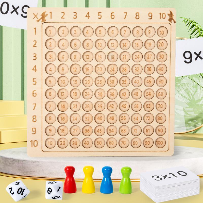 Montessori Educational Wooden Toys Children Baby Math Toys 99 Multiplication Table Math Arithmetic Teaching Aids for Kids Gifts