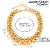 Eye Catching Large Bead Necklace Zinc Alloy Materials Clavicle Chain Accessories For Layering And Gifting