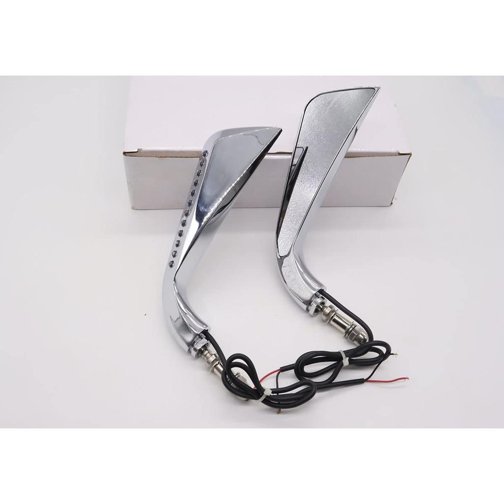 JPMODAO Harley Motorcycle Rearview 8mm Screw Rearview Rear Plain LED Turn Signals for Harley Sportster XL 1200 XL 883 Mirror, Mirror, Mirror,