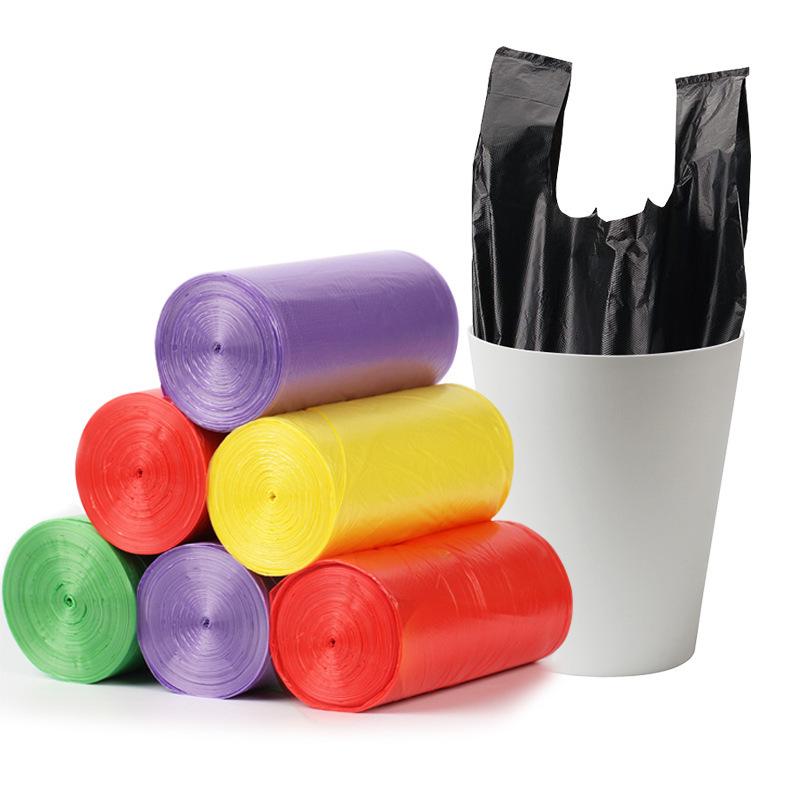 Thickened Black Vest-Style Trash Bags for Home, Kitchen, and Office