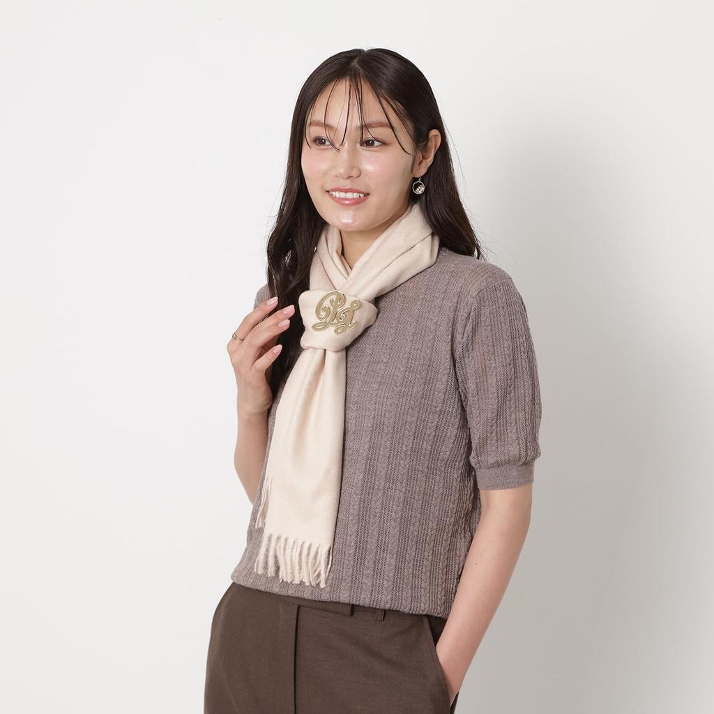 PAUL JOE ACCESSOIRES Joe Scarf with Logo 30cm x 180cm Brand Package Included [Paul & Joe] [Moonbat] & (Paul & Accessories) Brooch, 48140, Women's,