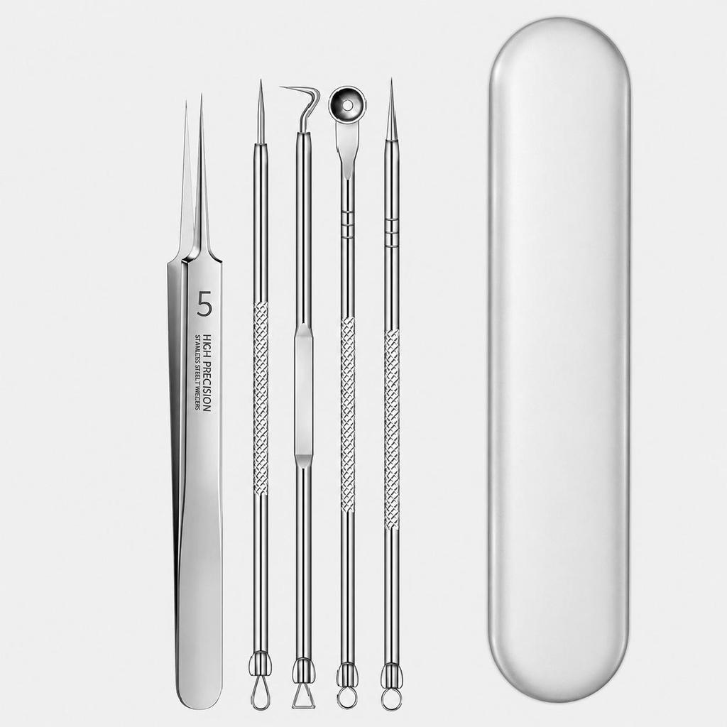Ultra-Fine Tweezers Blackhead & Pimple Extraction Needle Set – Pointed Tip Beauty Tool for Acne Treatment
