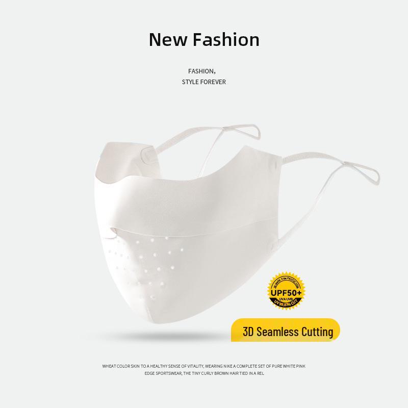 Ono Blush High-End Facekini: Ice Silk UV Protection, Breathable Sunscreen Mask with Eye Corner Shield for Women