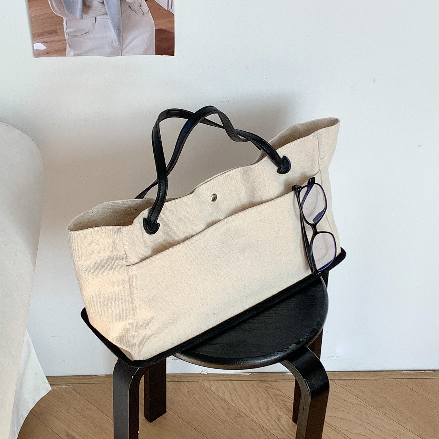 

Large Capacity Tote Women Bag Casual Canvas Handbag Designer Bags for Women Shoulder Bag Shopper Purses Female Commuting Bags