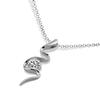925 Silver Plated Aaa Zircon Inlaid Casual Necklace Silver Ladies Pendant