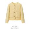 Kaslead New Women Clothes Western Style Fashion Simple and Versatile Quilted Cotton Plaid Cotton Coat Outerwear