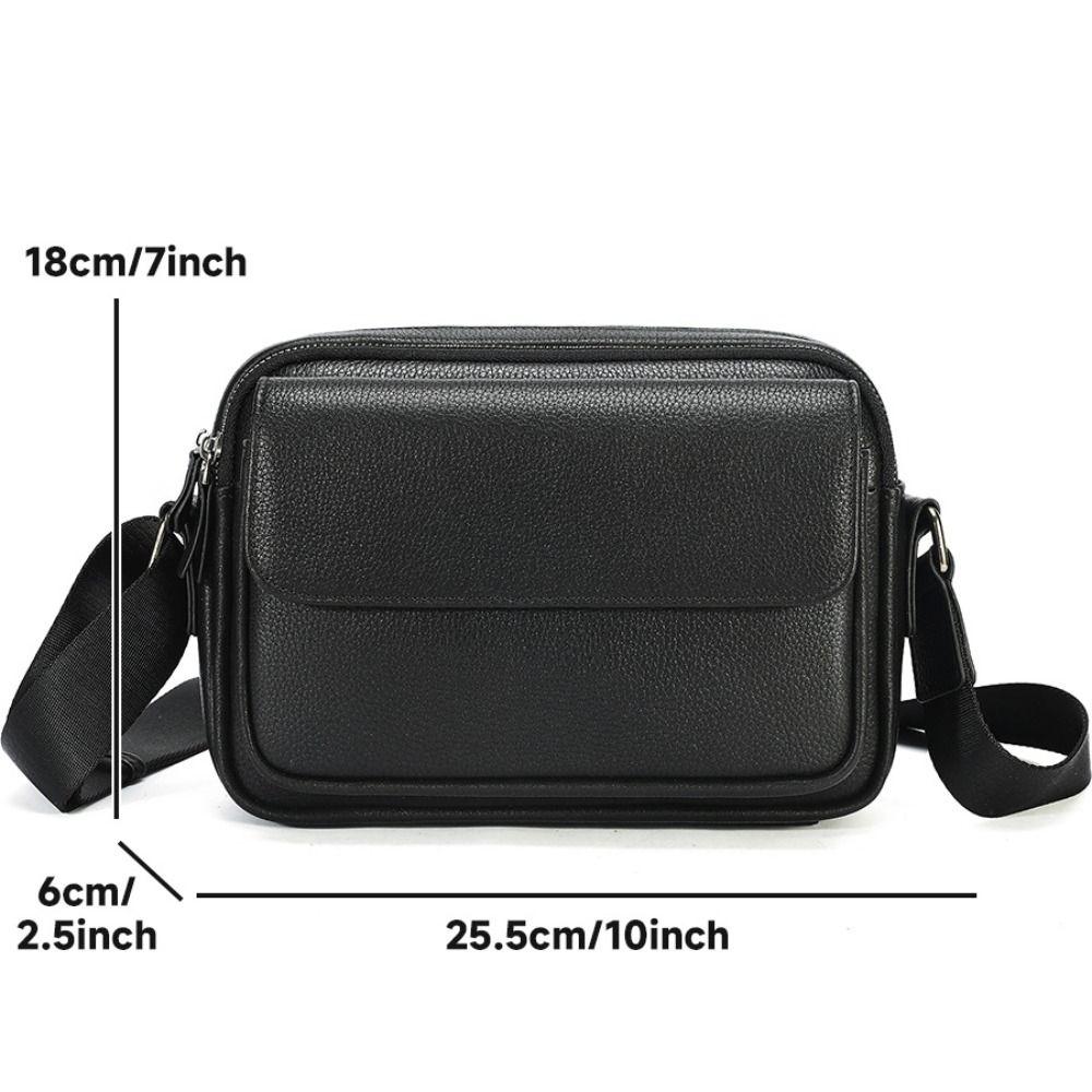 PU Leather Crossbody Bag Men Casual Mobile Phone Bag Fashion Shoulder Bag Men  School