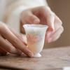 Ice Seed White Jade Porcelain Master Cup Personal Tea Bowl Kung Fu Tea Set Tasting and Fragrance Cup for Home Use