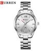 Curren 9007 Women's Waterproof Steel Band Quartz Watch with Calendar