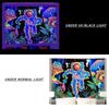 1pc Astronaut Fluorescent Tapestry, UV Responsive Forest Mushroom Tapestry, Galactic Space Tapestry