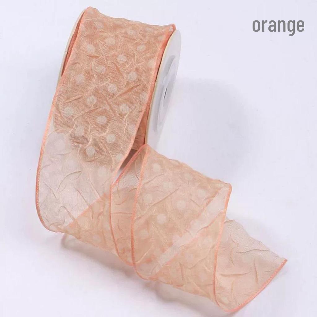 Textured Polka Dot Chiffon Ribbon for DIY Hair Bows & Accessories
