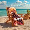Personalized customized proof beach towel with Demon Slayer character theme pattern - soft, absorbent, quick-drying, perfect swimming, camping&bathing
