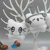 Bag Hanging Earphones Cat Pendant Funny Key Ring Bag Hanging Sad Cat Doll Keychain  Friendship